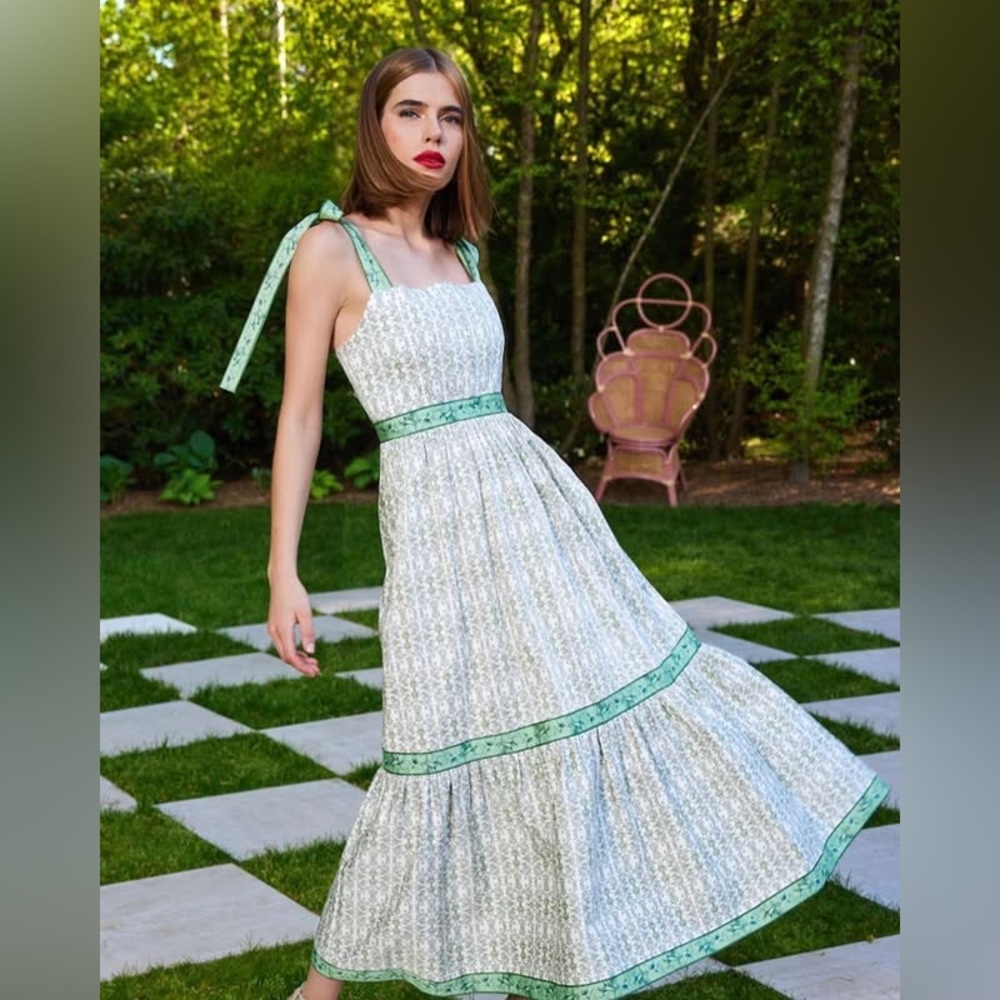 NWT $595 Alice + Olivia Breslin Corset Midi Dress
